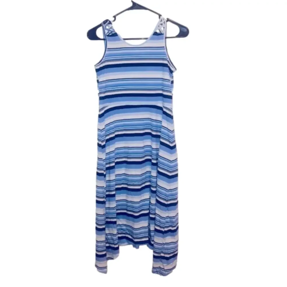 CHILDREN’S PLACE Blue, Black, & White Stripped Dress